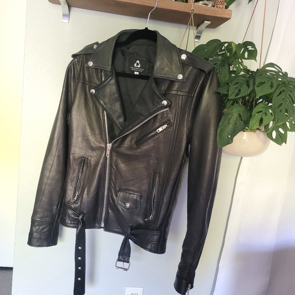 Leather Moto Biker Jacket